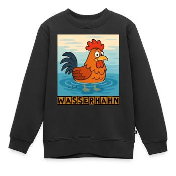 Robinet de Rico Beck - Sweat Premium enfant bio - noir - Devant - AI Model Kid Female (0cm)