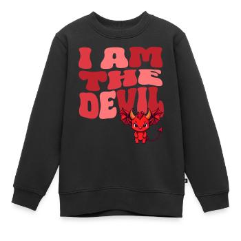 Diable Petit Diable Diable Diable Femme Diable Mec - Sweat Premium enfant bio - noir - Devant - AI Model Kid Female (0cm)