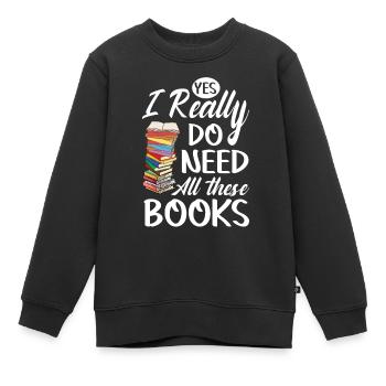 Geschriebener Shopaholite - Kinder Premium Organic Sweatshirt - Schwarz - Vorne - AI Model Kid Female (0cm)