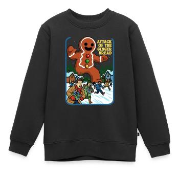 Angriff des Lebkuchens - Kinder Premium Organic Sweatshirt - Schwarz - Vorne - AI Model Kid Female (0cm)