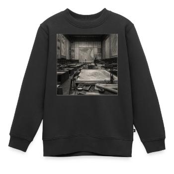 Rabe im Kartenarchiv Vintage Poster Animal Crime - Kinder Premium Organic Sweatshirt - Schwarz - Vorne - AI Model Kid Female (0cm)