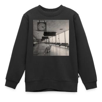Lost Fox Noir Flughafen Retro Animal Crime Vintage - Kinder Premium Organic Sweatshirt - Schwarz - Vorne - AI Model Kid Female (0cm)
