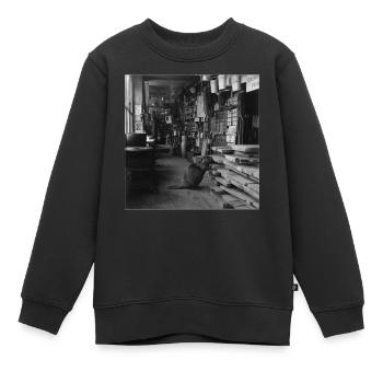 Biber im Holzladen Vintage Retro Animal Crime - Kinder Premium Organic Sweatshirt - Schwarz - Vorne - AI Model Kid Female (0cm)