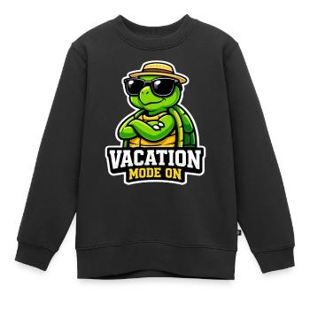 Vacances de tortues cool vacances d’été - Sweat Premium enfant bio - noir - Devant - AI Model Kid Female (0cm)
