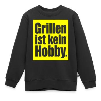 Grill Spruch Geschenk für Männer und Papa Grillfan - Kinder Premium Organic Sweatshirt - Schwarz - Vorne - AI Model Kid Female (0cm)