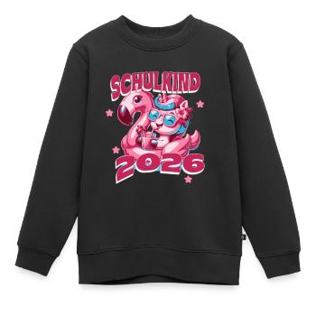 Einhorn Schulkind 2026 Einschulung T-Shirt - Kinder Premium Organic Sweatshirt - Schwarz - Vorne - AI Model Kid Female (0cm)