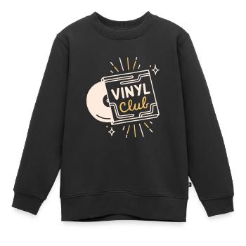 Vinyl-Club-Plattenliebhaber analoge Musik - Kinder Premium Organic Sweatshirt - Schwarz - Vorne - AI Model Kid Female (0cm)