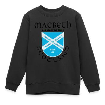 Scotland Macbeth - Kinder Premium Organic Sweatshirt - Schwarz - Vorne - AI Model Kid Female (0cm)