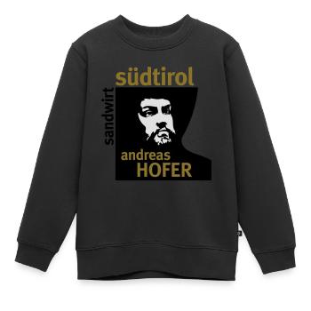 Andreas Hofer · Sandwirt Südtirol - Kinder Premium Organic Sweatshirt - Schwarz - Vorne - AI Model Kid Female (0cm)