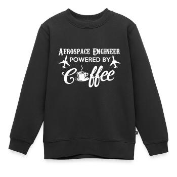 Luft- und Raumfahrtingenieur ... Kaffee - Kinder Premium Organic Sweatshirt - Schwarz - Vorne - AI Model Kid Female (0cm)