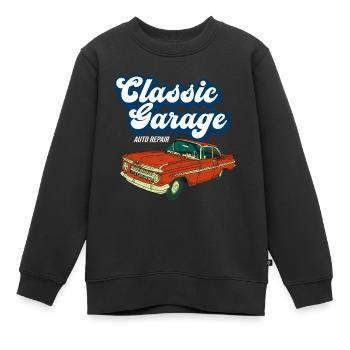 Retro Graphic Car Lover Car Mechanic Vehicle Techn - Kinder Premium Organic Sweatshirt - Schwarz - Vorne - AI Model Kid Female (0cm)