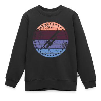 Trompette - Sweat Premium enfant bio - noir - Devant - AI Model Kid Female (0cm)