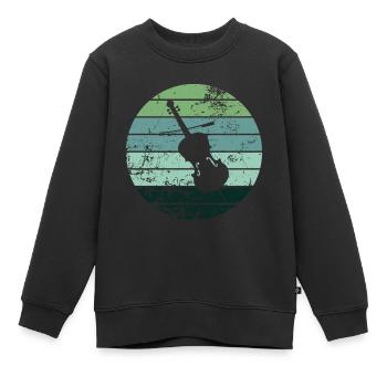 Cello - Kinder Premium Organic Sweatshirt - Schwarz - Vorne - AI Model Kid Female (0cm)