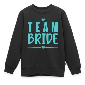 Team Braut - Kinder Premium Organic Sweatshirt - Schwarz - Vorne - AI Model Kid Female (0cm)