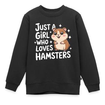 Hamster - Kinder Premium Organic Sweatshirt - Schwarz - Vorne - AI Model Kid Female (0cm)