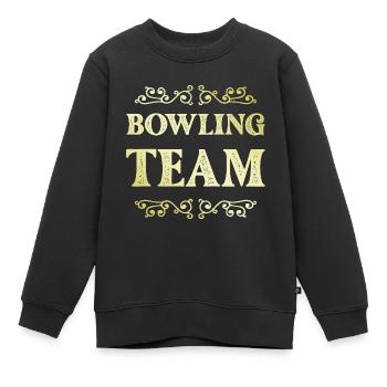 Équipe de bowling - Sweat Premium enfant bio - noir - Devant - AI Model Kid Female (0cm)