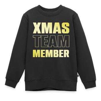 Xmas Team - Kinder Premium Organic Sweatshirt - Schwarz - Vorne - AI Model Kid Female (0cm)