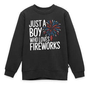 Pyrotechniker Feuerwerk Pyrotechnik - Kinder Premium Organic Sweatshirt - Schwarz - Vorne - AI Model Kid Female (0cm)