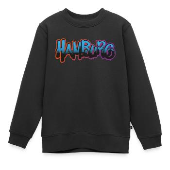 Stadt Hamburg Graffiti - Kinder Premium Organic Sweatshirt - Schwarz - Vorne - AI Model Kid Female (0cm)