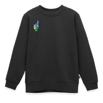 Dschibuti Flagge Nummer 1 used - Kinder Premium Organic Sweatshirt - Schwarz - Vorne - AI Model Kid Female (0cm)