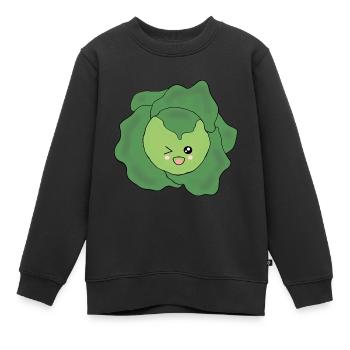 Kawaii Gesicht Kawaii Kostüm Kawaii - Kinder Premium Organic Sweatshirt - Schwarz - Vorne - AI Model Kid Female (0cm)