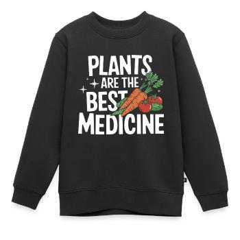 Végétarien Végétalien Végétarien Végétarien - Sweat Premium enfant bio - noir - Devant - AI Model Kid Female (0cm)