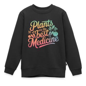 Végétarien Végétalien Végétarien Végétarien - Sweat Premium enfant bio - noir - Devant - AI Model Kid Female (0cm)