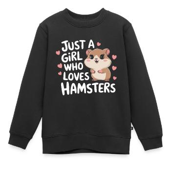 Hamster - Kinder Premium Organic Sweatshirt - Schwarz - Vorne - AI Model Kid Female (0cm)