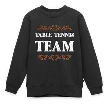 Table Tennis Team - Kinder Premium Organic Sweatshirt - Schwarz - Vorne - AI Model Kid Female (0cm)