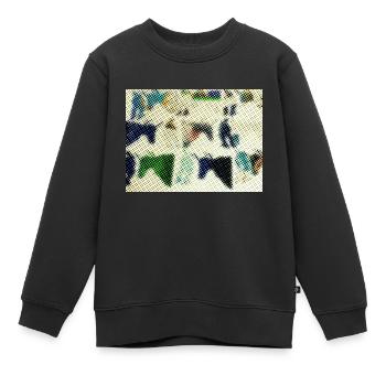 Yak Résumé - Sweat Premium enfant bio - noir - Devant - AI Model Kid Female (0cm)