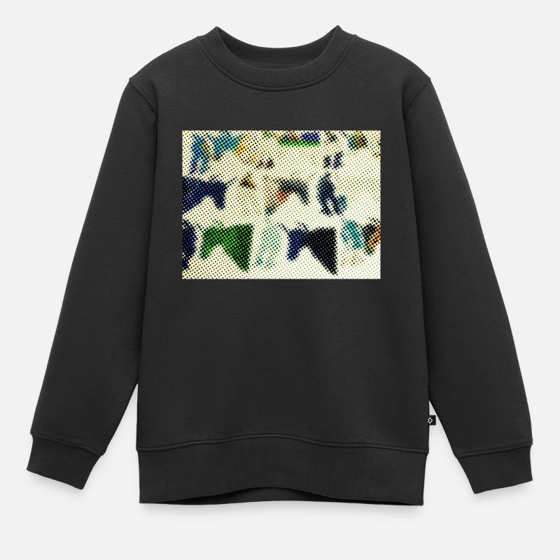 Yak Abstract - Kinder Premium Organic Sweatshirt - Schwarz