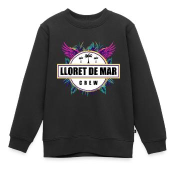 Lloret De Mar Crew Tropisch - Kinder Premium Organic Sweatshirt - Schwarz - Vorne - AI Model Kid Female (0cm)