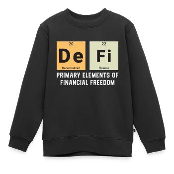 Defi, Dezentrale Finanzen - Kinder Premium Organic Sweatshirt - Schwarz - Vorne - AI Model Kid Female (0cm)