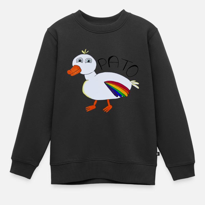 Pato - Sweat Premium enfant bio - noir