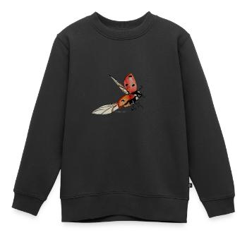 Coccinelle / coccinelle - Sweat Premium enfant bio - noir - Devant - AI Model Kid Female (0cm)