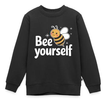 abeille abeille apicultrice abeille abeille - Sweat Premium enfant bio - noir - Devant - AI Model Kid Female (0cm)
