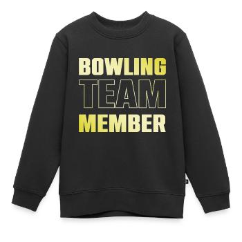 bowling team - Kids Premium Organic Sweatshirt - black - Front - AI Model Kid Female (0cm)