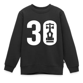 30 Formule Sport automobile - Sweat Premium enfant bio - noir - Devant - AI Model Kid Female (0cm)