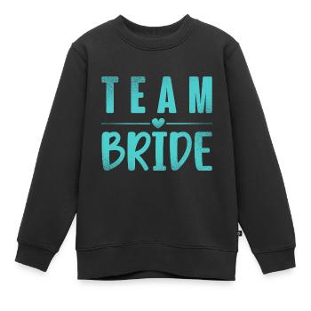 Team Braut - Kinder Premium Organic Sweatshirt - Schwarz - Vorne - AI Model Kid Female (0cm)