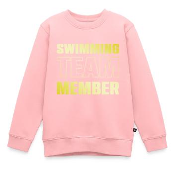 Équipe de natation - Sweat Premium enfant bio - rose - Devant - AI Model Kid Female (0cm)
