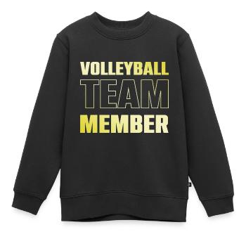 Équipe de volley-ball - Sweat Premium enfant bio - noir - Devant - AI Model Kid Female (0cm)