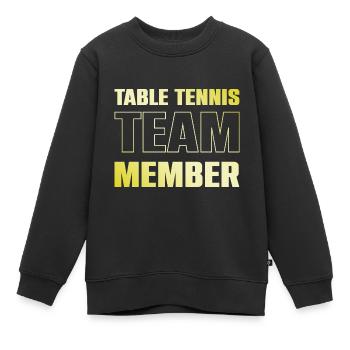 Table Tennis Team - Kinder Premium Organic Sweatshirt - Schwarz - Vorne - AI Model Kid Female (0cm)