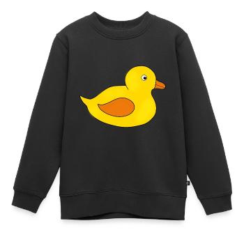 Kawaii Chibi Kawaii Duck Kawaii Caneton - Sweat Premium enfant bio - noir - Devant - AI Model Kid Female (0cm)