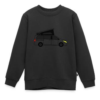 caravane - Sweat Premium enfant bio - noir - Devant - AI Model Kid Female (0cm)