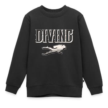 Taucher Tauchen - Kinder Premium Organic Sweatshirt - Schwarz - Vorne - AI Model Kid Female (0cm)