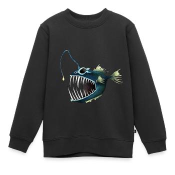 Anglerfisch - Kinder Premium Organic Sweatshirt - Schwarz - Vorne - AI Model Kid Female (0cm)