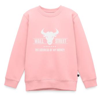 Bourse - Wall Street / Succès - Investisseur - Sweat Premium enfant bio - rose - Devant - AI Model Kid Female (0cm)
