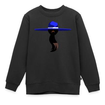 Frau mit Sombrero - Kinder Premium Organic Sweatshirt - Schwarz - Vorne - AI Model Kid Female (0cm)