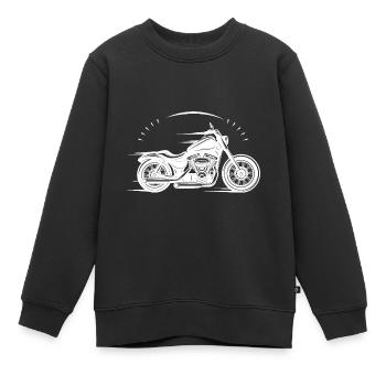 Motorrad - motorbike / Biker - Good old Times - Kinder Premium Organic Sweatshirt - Schwarz - Vorne - AI Model Kid Female (0cm)
