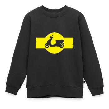 Moto - motorbike - Machine - Lifestyle - Sweat Premium enfant bio - noir - Devant - AI Model Kid Female (0cm)